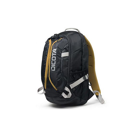 DICOTA D31048 BACKPACK ACTIVE BLACK/YELLOW 14"-15.6", PREMIUM NOTEBOOK BACKPACK WITH A SPORTY DESIGN,