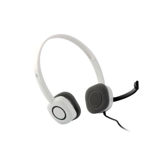 НАУШНИКИ С МИКРОФОНОМ LOGITECH H150 CLOUD WHITE STEREO HEADSET, 981-000350