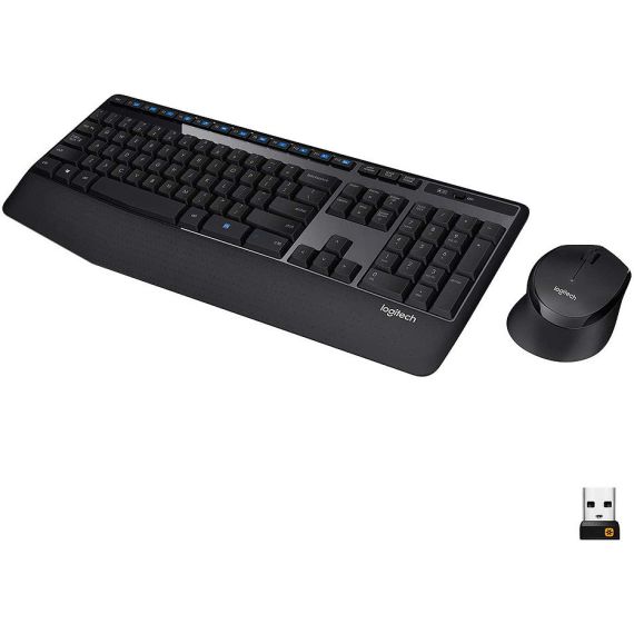 КЛАВИАТУРА+МЫШЬ LOGITECH MK345 BLACK WIRELESS COMBO, KEYBOARD + MOUSE, 2.4 GHZ RF, 920-008534