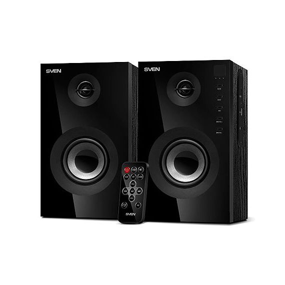 ACTIVE SPEAKERS SVEN SPS-615 BLACK, RMS 20W, 2X10W, BLUETOOTH, USB PORT, SD SLOT, ДЕРЕВО/LEMN (BOXE SISTEM ACUSTIC/КОЛОНКИ АКУСТИЧЕСКАЯ СИСИТЕМА), WWW, WWW