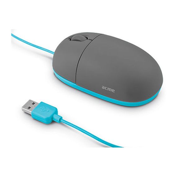 ACME MS11B CARTOON-BLUE OPTICAL MOUSE USB, GREY/BLUE, 1000DPI, 1.5M (MOUSE/МЫШЬ), WWW