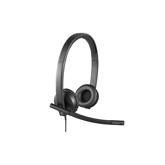 LOGITECH HEADSET USB STEREO H570E BLACK, HEADSET: 31.5HZ-20KHZ, MICROPHONE: 100HZ-18KHZ, 2.5M CABLE, 981-000575