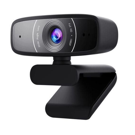 ВЕБ-КАМЕРА ASUS WEBCAM C3, FULLHD 1920X1080 VIDEO 30 FPS, 2 BUILT-IN MICROPHONES, 90° TILT-ADJUSTABLE CLIP AND 360° ROTATION, USB 2.0