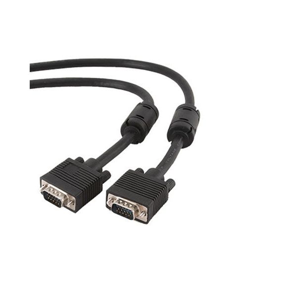 GEMBIRD CC-PPVGA-6B PREMIUM VGA HD15M/HD15M 1.8M DUAL-SHIELDED W/2*FERRITE CORE 1.8M CABLE, BLACK