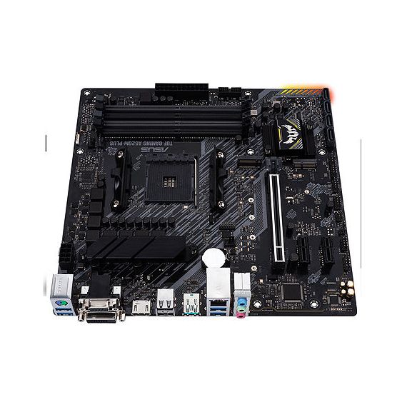 МАТЕРИНСКАЯ ПЛАТА ASUS TUF GAMING A520M-PLUS A520, AM4, DUAL DDR4 4800MHZ, PCI-E 3.0 X16, D-SUB/DVI-D/HDMI 2.1, USB 3.2, SATA RAID 6GB/S, M.2 X4 SOCKET, SB 8-CH., GIGABITLAN, AURA SYNC RGB, (PLACA DE BAZA/МАТЕРИНСКАЯ ПЛАТА)
