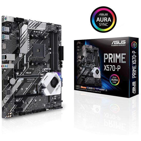 МАТЕРИНСКАЯ ПЛАТА ASUS PRIME X570-P AMD X570, AM4, DUAL DDR4 5100MHZ, 1XPCI-E 4.0 X16, 1XPCI-E 3.0 X16, HDMI 2.1, USB 3.2, SATA RAID 6GB/S, 2XM.2 X4 SOCKET, 64GB/S PCIE 4.0 X4, SB 8-CH., GIGABIT LAN, AURA SYNC RGB