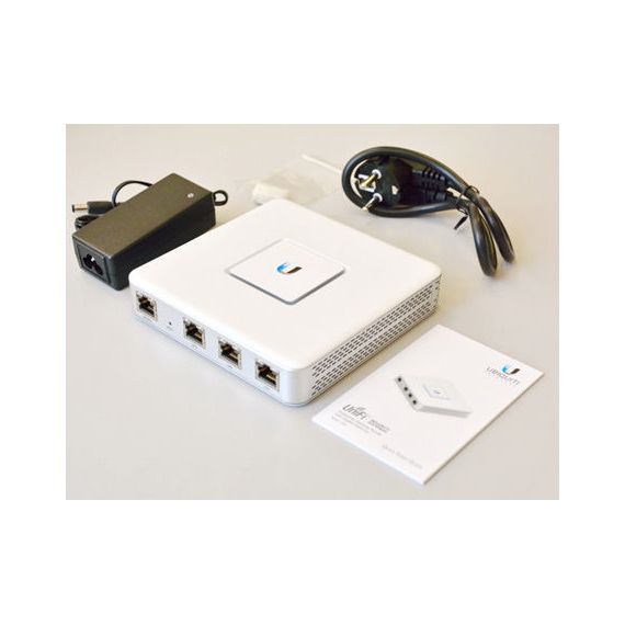 UBIQUITI UNIFI SECURITY GATEWAY USG, DUAL-CORE 500 MHZ MIPS64, 512MB DDR2 RAM, 2GB FLASH STORAGE, 3 GBPS, 1000000 PPS, 3 X 10/100/1000 MBPS ETHERNET PORTS, RJ45 SERIAL PORT, USG