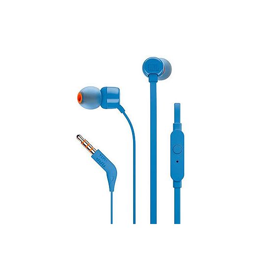JBL T110 BLUE IN-EAR HEADPHONES, 20HZ-20KHZ, MICROPHONE, REMOTE, CABLE, JBLT110BLU