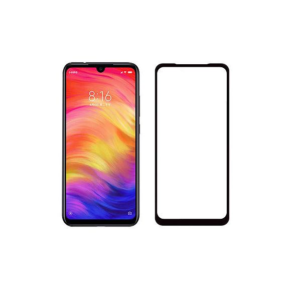 400012 SCREEN GEEKS STICLA PROTECTIE XIAOMI REDMI NOTE 8 FULL COVER GLASS PRO ALL GLUE 4D, BLACK