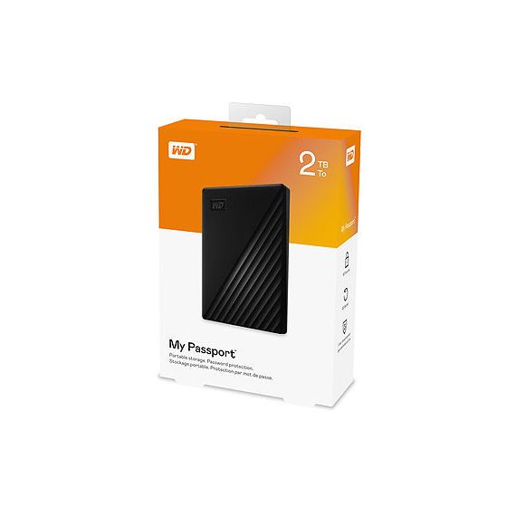 2.5" 2TB EXTERNAL HDD WD MY PASSPORT WDBYVG0020BBK-WESN, BLACK, USB 3.0,