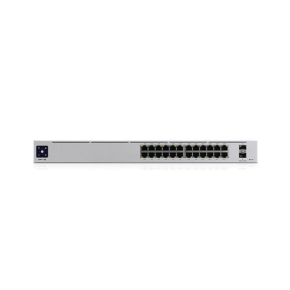 КОММУТАТОР UBIQUITI UNFI SWITCH 24 (USW-24-POE), 24-PORT 802.3AT POE GIGABIT SWITCH WITH SFP, 2-PORTS SFP, 16 PORTS POE+ IEEE 802.3AT/AF, POE OUTPUT 95W, 1.3" TOUCHSCREEN DISPLAY, NON-BLOCKING THROUGHPUT: 26 GBPS, SWITCHING:52 GBPS, RACKMOUNTABLE