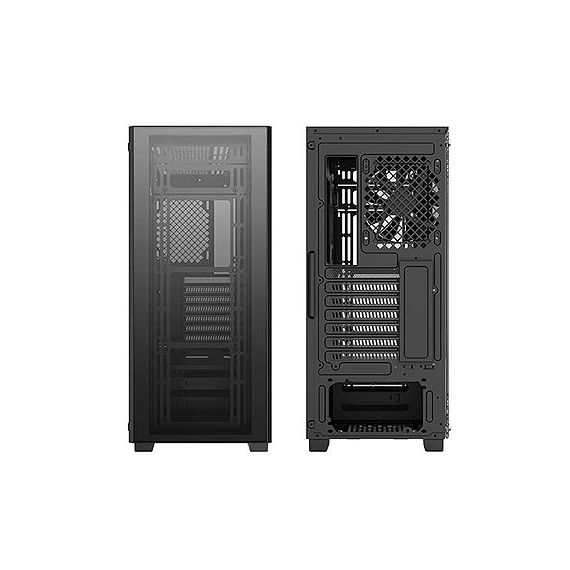 CASE MIDDLETOWER DEEPCOOL MATREXX 50 ADD-RGB 4F ATX BLACK NO PSU, SIDE & FRONT PANEL TEMPERED GLASS, 1XUSB3.0/2XUSB2.0/AUDIOHD X 1/MIC X 1 PRE-INSTALLED: REAR: 1X120MM FAN; FRONT: 3X120MM ADD-RGB FANS(CARCASA/КОРПУС)