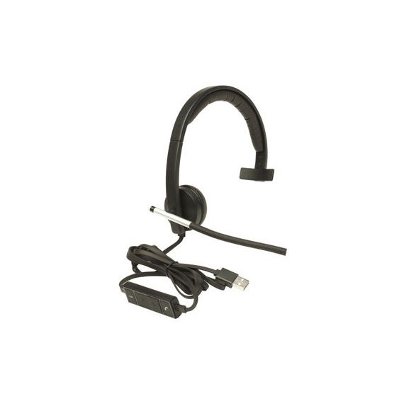 LOGITECH USB HEADSET MONO H650E, HEADSET: 50HZ-10KHZ, MICROPHONE: 100HZ-10KHZ, 2.5M CABLE, 981-000514
