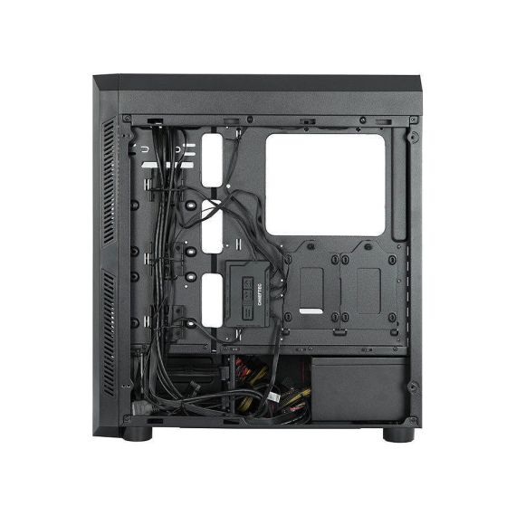 CASE ATX MIDITOWER CHIEFTEC GAMING SCORPION III GL-03B-OP BLACK NO PSU, 2X USB 3.1, 1X USB 2.0, AUDIO-OUT, 4X 120MM A-RGB RAINBOW LED FAN, 2 TEMPERED GLASS, RGB CONTROL HUB,
