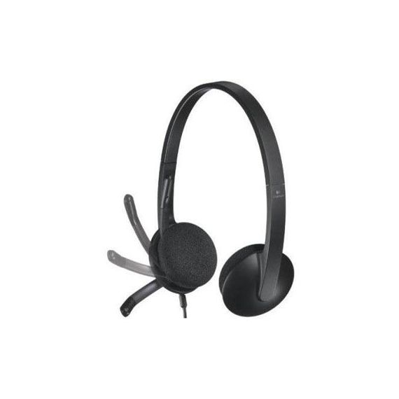 LOGITECH H340 BLACK USB HEADSET, HEADSET: 20HZ-20KHZ, MICROPHONE: 100HZ-10KHZ, 1.8M CABLE, 981-000475