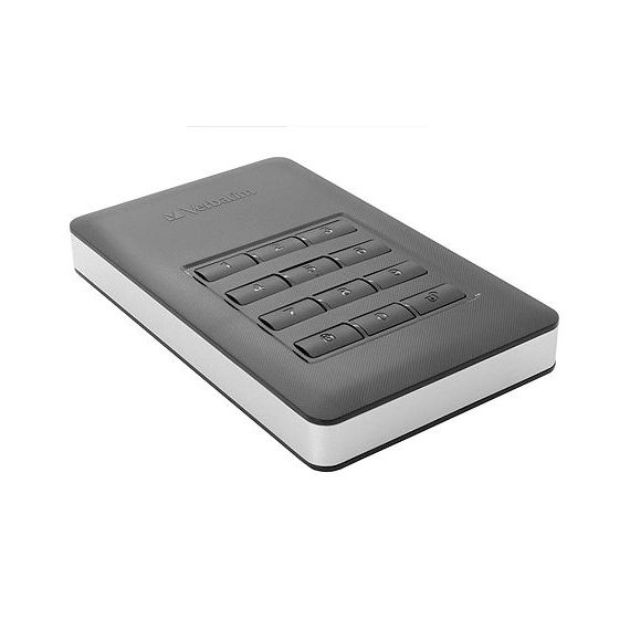 2.5" 1TB EXTERNAL HDD VERBATIM STORE'N'GO SECURE, USB 3.1 WITH USB-C CONNECTION, AES 256-BIT HARDWARE ENCRYPTION, BUILT-IN KEYPAD , 53401,
