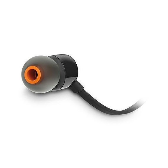 JBL T110 BLACK IN-EAR HEADPHONES, 20HZ-20KHZ, MICROPHONE, REMOTE, CABLE, JBLT110BLK