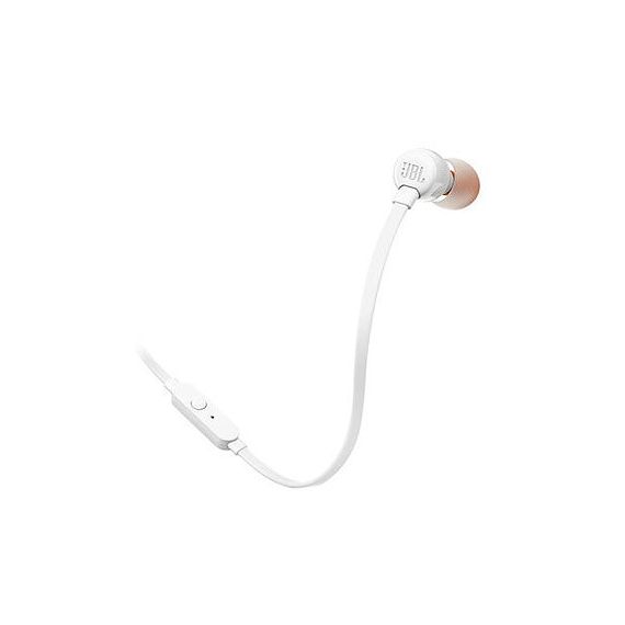 JBL T110 WHITE IN-EAR HEADPHONES, 20HZ-20KHZ, MICROPHONE, REMOTE, CABLE, JBLT110WHT