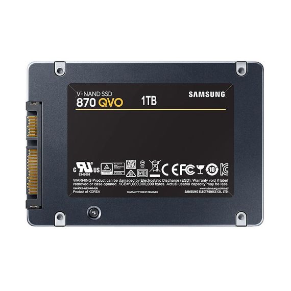 1TB SSD 2.5" SAMSUNG 870 QVO MZ-77Q1T0BW, READ 560MB/S, WRITE 530MB/S, SATA III 6.0GBPS