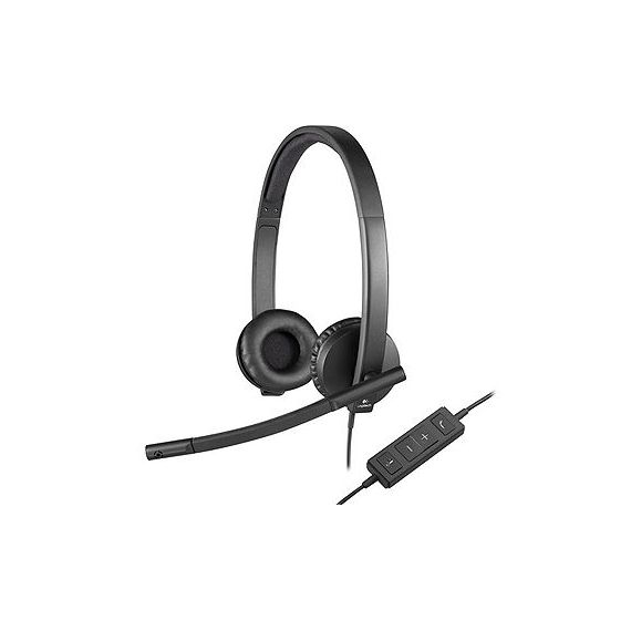 LOGITECH HEADSET USB STEREO H570E BLACK, HEADSET: 31.5HZ-20KHZ, MICROPHONE: 100HZ-18KHZ, 2.5M CABLE, 981-000575
