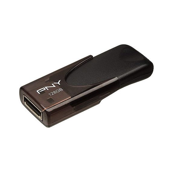 128GB USB FLASH DRIVE PNY ATTACHE 4, BLACK, USB 2.0, FD128ATT4-EF