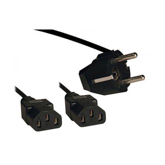 E84068 Y-POWER CONNECTION CABLE 1.8 M (КАБЕЛЬ ПИТАНИЯ 1 ВИЛКА --> 2 ВЫХОДА 1,8М) (CABLU ALIMENTARE/КАБЕЛЬ ПИТАНИЯ)
