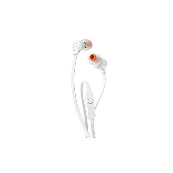JBL T110 WHITE IN-EAR HEADPHONES, 20HZ-20KHZ, MICROPHONE, REMOTE, CABLE, JBLT110WHT