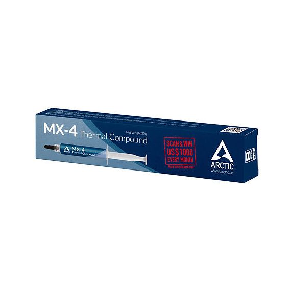 ARCTIC MX-4 THERMAL COMPOUND 2019 EDITION 20G, THERMAL CONDUCTIVITY 8.5 W/