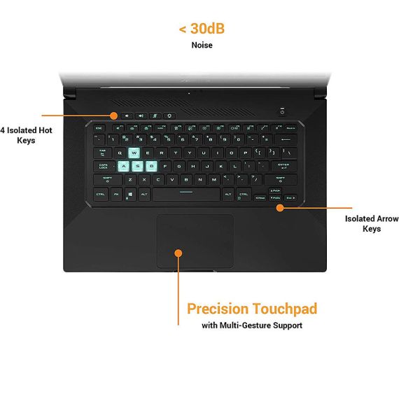 НОУТБУК 15.6" ASUS TUF DASH F15 FX516PE, INTEL I5-11300H 3.1-4.4GHZ/8GB DDR4/M.2 NVME 512GB SSD/GEFORCE RTX3050TI 4GB GDDR6/WIFI 6 802.11AX/BT5.1/USB TYPE C/HDMI/BACKLIT RGB KEYBOARD/15.6" FHD IPS LED-BACKLIT 144HZ (1920X1080)/NOOS/GAMING FX516PE-HN004