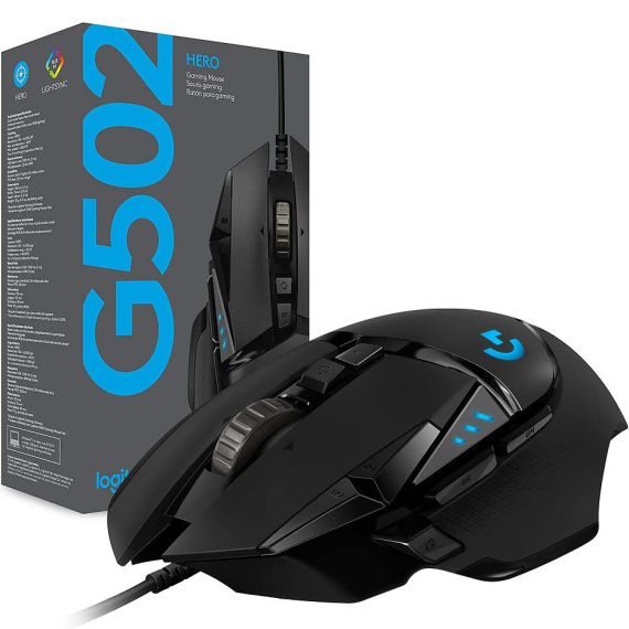 МЫШЬ ИГРОВАЯ БЕСПРОВОДНАЯ LOGITECH G502 LIGHTSPEED HERO WIRELESS GAMING MOUSE, SENSOR HERO 25K, RESOLUTION:100-25,600 DPI, CONNECTION: WIRED/WIRELESS, 910-005567