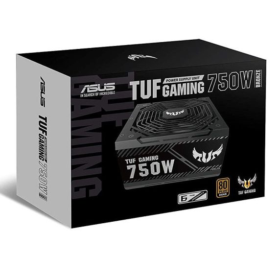 БЛОК ПИТАНИЯ 750W ATX POWER SUPPLY ASUS TUF-GAMING-750B, 750W, 80 PLUS BRONZE, EPS12V, MILITARY-GRADE CERTIFICATION, DUAL BALL FAN BEARINGS, PROTECTIVE PCB COATING, 135MM AXIAL-TECH FAN, 0DB TECHNOLOGY, SLEEVED CABLES