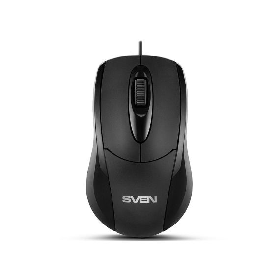 МЫШЬ SVEN RX-110, OPTICAL MOUSE, 1000 DPI, USB, BLACK