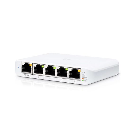 КОММУТАТОР UBIQUITI UNIFI SWITCH 5-PORTS (USW-FLEX-MINI), 5X10/100/1000 MBPS RJ45 PORTS, POWERED BY 802.3AF/AT POE OR USB TYPE C, NON-BLOCKING THROUGHPUT: 5 GBPS, SWITCHING CAPACITY: 10 GBPS (RETELISTICA SWITCH/СЕТЕВОЙ КОММУТАТОР)