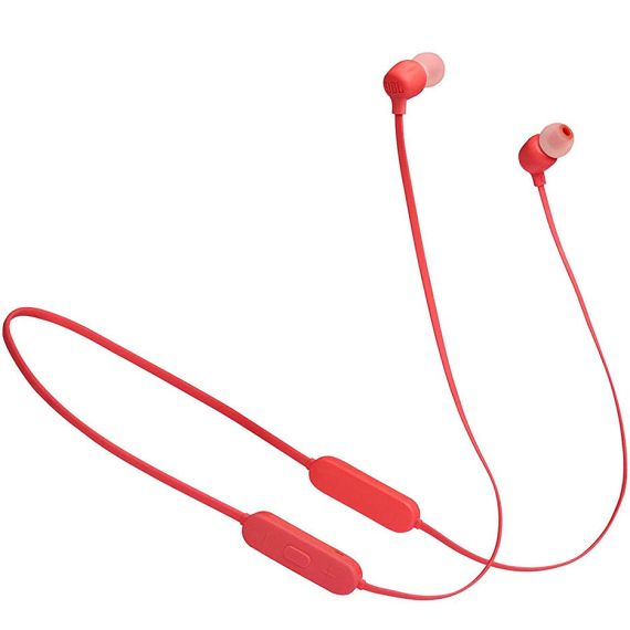 БЕСПРОВОДНЫЕ НАУШНИКИ С МИКРОФОНОМ ВНУТРИКАНАЛЬНЫЕ JBL TUNE T125BT RED BLUETOOTH WIRELESS IN-EAR HEADPHONES, 20HZ-20KHZ, 16 OHMS, 96DB, MICROPHONE, REMOTE, BT5.0, 120 MAH LITHIUM-ION POLYMER UP TO 16 HOURS, JBLT125BTCOR (CASTI CU MICROFON FARA FIR JBL / Б