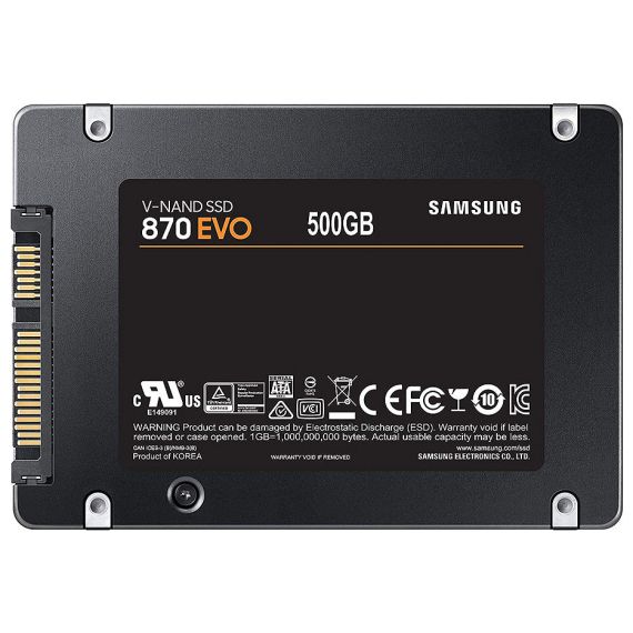 ВНУТРЕНИЙ ВЫСОКОСКОРОСТНОЙ НАКОПИТЕЛЬ 500GB SSD 2.5 SAMSUNG 870 EVO MZ-77E500B/EU, READ 560MB/S, WRITE 530MB/S, SATA III 6.0GBPS (SOLID STATE DRIVE INTERN SSD/ВНУТРЕНИЙ ВЫСОКОСКОРОСТНОЙ НАКОПИТЕЛЬ SSD)