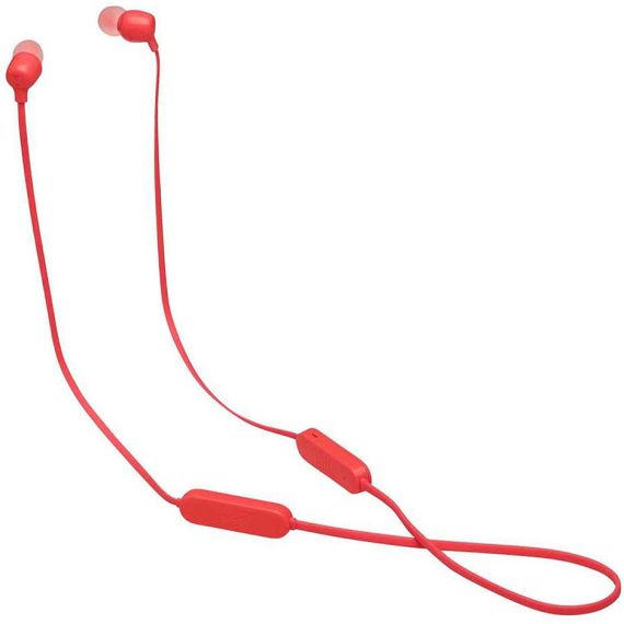 БЕСПРОВОДНЫЕ НАУШНИКИ С МИКРОФОНОМ ВНУТРИКАНАЛЬНЫЕ JBL TUNE T125BT RED BLUETOOTH WIRELESS IN-EAR HEADPHONES, 20HZ-20KHZ, 16 OHMS, 96DB, MICROPHONE, REMOTE, BT5.0, 120 MAH LITHIUM-ION POLYMER UP TO 16 HOURS, JBLT125BTCOR (CASTI CU MICROFON FARA FIR JBL / Б