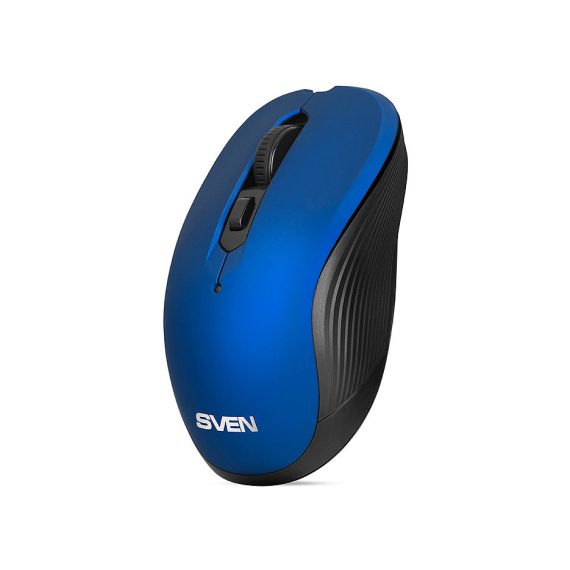 МЫШЬ SVEN RX-560SW WIRELESS BLUE, OPTICAL MOUSE, 2.4GHZ, NANO RECEIVER, 800/1200/1600DPI, 5+1(SCROLL WHEEL) SILENT BUTTONS, SWITCHING DPI MODES, RUBBER SCROLL WHEEL, BLUE (MOUSE/МЫШЬ)