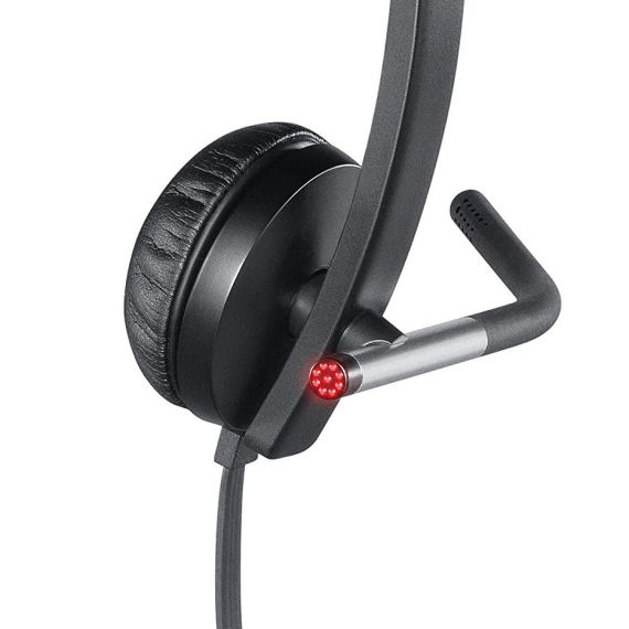 LOGITECH USB HEADSET H650E DUAL, BI-DIRECTIONAL ECM NOISE-CANCELING MIC FREQ. RESP: 100 HZ - 10 KHZ SENSITIVITY: -45 DB +/- 3 DB, 2.5M CABLE, 981-000519 (CASTI CU MICROFON/НАУШНИКИ С МИКРОФОНОМ)