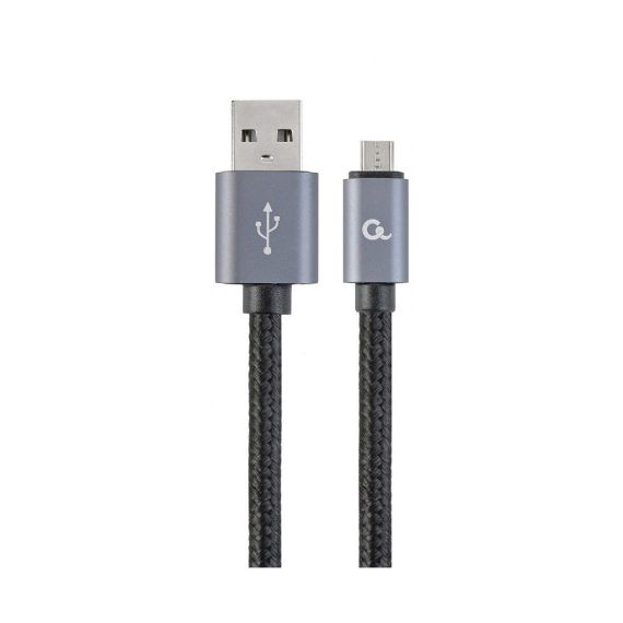 GEMBIRD CCB-MUSB2B-AMBM-6, BLACK, 1.8M, PROFESSIONAL SERIES, CABLE MICROUSB2.0 COTTON BRAIDED USB 2.0 A-PLUG TO MICRO B-PLUG, BLISTER