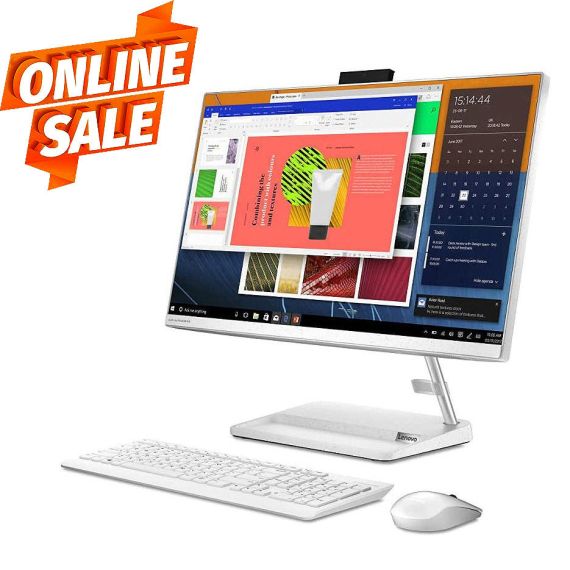 КОМПЬЮТЕР МОНОБЛОК 23.8 LENOVO IDEACENTRE AIO 3 24ITL6 WHITE, INTEL CORE I5-1135G7 2.4-4.2GHZ/8GB DDR4/SSD 512GB/INTEL UHD GRAPHICS/WEBCAM HD/SPEAKERS 2X2W/WIFI 802.11AX+BT 5.0/GIGABIT LAN/23.8 FULLHD IPS (1920X1080)/WIRELESS KEYBOARD&MOUSE/NO OS / F0G000