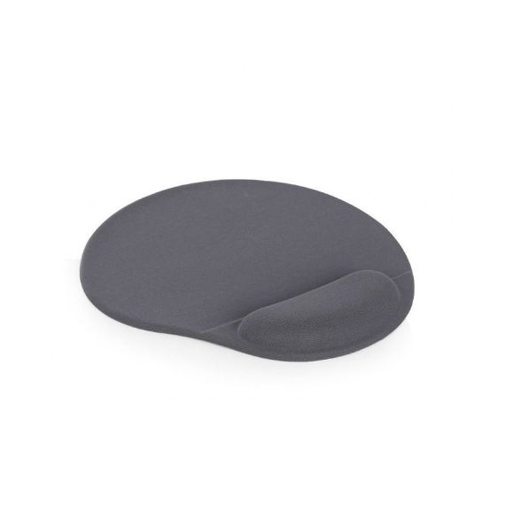 КОВРИК ДЛЯ МЫШИ GEMBIRD MP-GEL-GR, GEL MOUSE PAD WITH WRIST SUPPORT, GREY