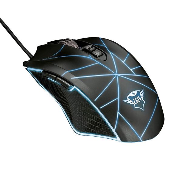 МЫШЬ ИГРОВАЯ TRUST GAMING GXT 160 TURE RGB MOUSE, 250 - 4000 DPI, 7 PROGRAMMABLE BUTTON, RGB LIGHTING, 1,7 M USB, BLACK