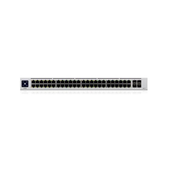 КОММУТАТОР UBIQUITI UNFI SWITCH 48 (USW-48-POE), 48-PORT 802.3AT POE GIGABIT SWITCH WITH SFP, 4-PORTS SFP 1G, 32 PORTS POE+ IEEE 802.3AT/AF, POE OUTPUT 195W, 1.3" TOUCHSCREEN DISPLAY, NON-BLOCKING THROUGHPUT: 52 GBPS, SWITCHING CAPACITY: 104 GBPS, RACKMOU
