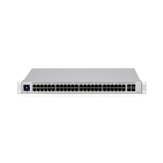 КОММУТАТОР UBIQUITI UNFI SWITCH 48 (USW-48-POE), 48-PORT 802.3AT POE GIGABIT SWITCH WITH SFP, 4-PORTS SFP 1G, 32 PORTS POE+ IEEE 802.3AT/AF, POE OUTPUT 195W, 1.3" TOUCHSCREEN DISPLAY, NON-BLOCKING THROUGHPUT: 52 GBPS, SWITCHING CAPACITY: 104 GBPS, RACKMOU