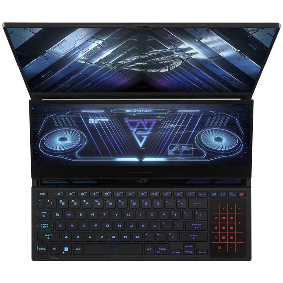 НОУТБУК 16.0 ASUS ROG ZEPHYRUS DUO 16 GX650RX, AMD RYZEN 9 6900HX 3.3-4.9GHZ/32GB DDR5/4TB SSD M.2 NVME/GEFORCE RTX3080TI 16GB GDDR6/WIFI 6 802.11AX/BT5.2/USB TYPE C/HDMI/BACKLIT RGB KEYB/16.0 4K WQXGA MINI LED-BACKLIT 165HZ (2560X1600)/14 4K SCREENPAD PL