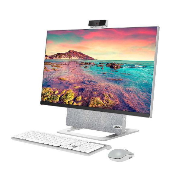КОМПЬЮТЕР МОНОБЛОК 27 LENOVO AIO YOGA 7 27ACH6 SILVER, AMD RYZEN 5 5600H 3.3-4.2GHZ/16GB DDR4/SSD 512GB/AMD RADEON GRAPHICS/WEBCAM HD/SPEAKERS 2X5W/WIFI 802.11AX+BT 5.0/GIGABIT LAN/27 UHD IPS (3840X2160)/WIRELESS KEYBOARD&MOUSE/NO OS / F0G7001RRK