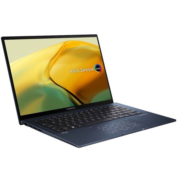 НОУТБУК 14 ASUS ZENBOOK 14 OLED 2K UX3402 BLUE, INTEL I7-1260P 3.4-4.7GHZ/ 16GB DDR5/ SSD 512GB PCIE G4/ INTEL IRIS XE GRAPHICS/ WIFI 6E 802.11AX/BT5.0/ HDMI/ HD WEBCAM/ ILLUMINATED KEYBOARD/ NUMBER PAD/ 14 IPS OLED WQXGA+ NANOEDGE 400NITS