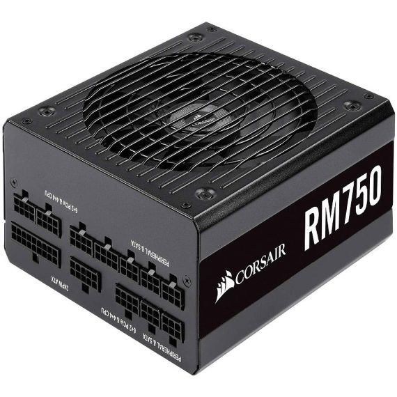 БЛОК ПИТАНИЯ 750W ATX POWER SUPPLY CORSAIR RM SERIES RM750, 750W, 80 PLUS GOLD, EPS12V, 135MM RIFLE BEARING FAN, ZERO RPM FAN MODE, FULLY MODULAR CABLES