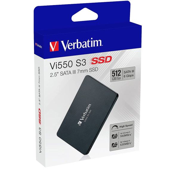 ВНУТРЕНИЙ ВЫСОКОСКОРОСТНОЙ НАКОПИТЕЛЬ 1TB SSD 2.5" VERBATIM VI550 S3