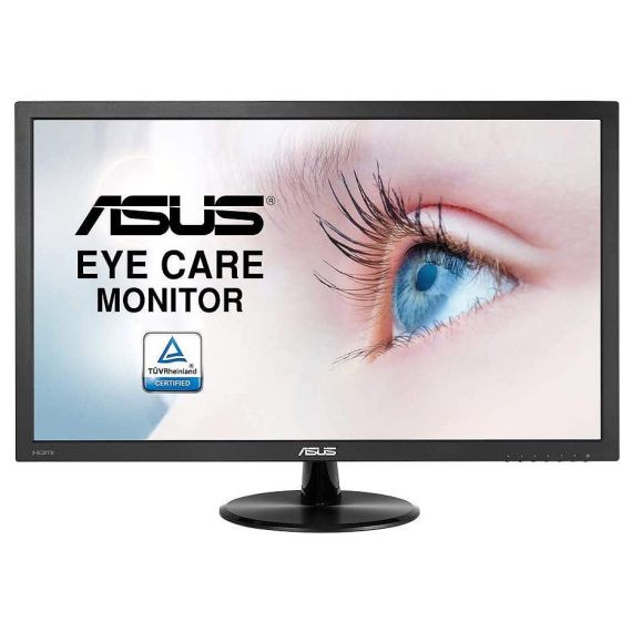 МОНИТОР 23.6 TFT VA LED ASUS VP247HAE WIDE 16:9, 0.2715, 5MS, ASUS SMART CONTRAST 100,000,000:1, H:30-80KHZ, V:55-75HZ,1920X1080 FULL HD, D-SUB/HDMI 1.4, TCO03